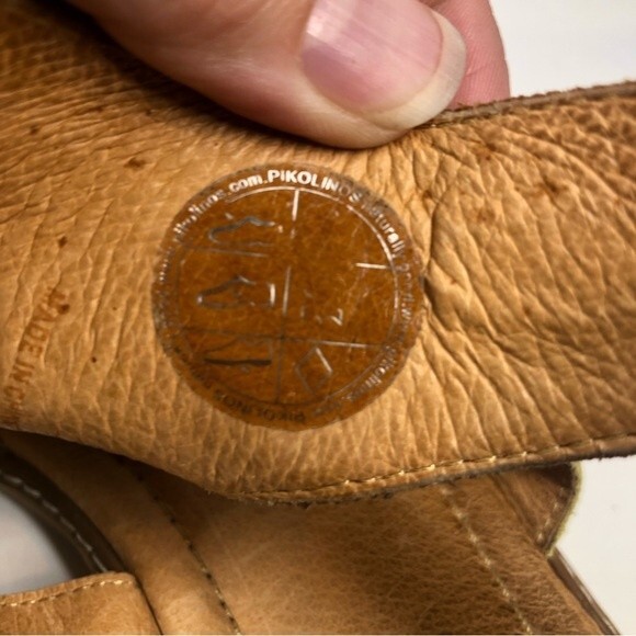 Pikolinos Alcudia Cut Out Leather Sandals Ankle Straps 38 - Picture 9 of 12